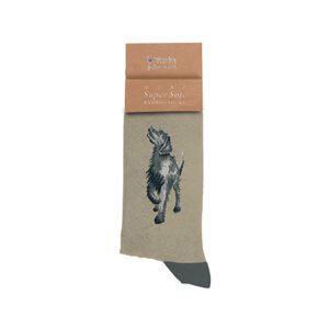 Wrendale Black Labrador Men's Sock - Walkies (SOCKM003)